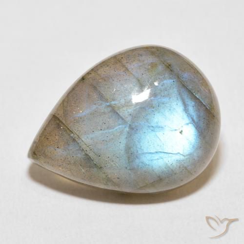 16.83ct Natural Multicolorido Labradorita, Formato de pêra, Transparente/Translúcido