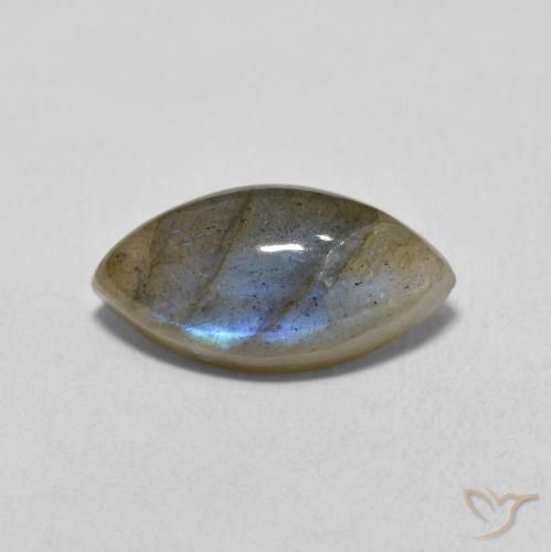 3.83ct Natural Multicolorido Labradorita, Marquesa, Translúcido