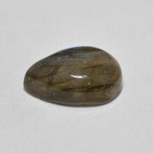 Labradorita Multicolorido Natural 5.90ct, Formato de pêra, Translúcido