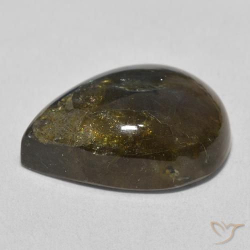 Labradorita Multicolorido Natural 15.57ct, Formato de pêra, Translúcido
