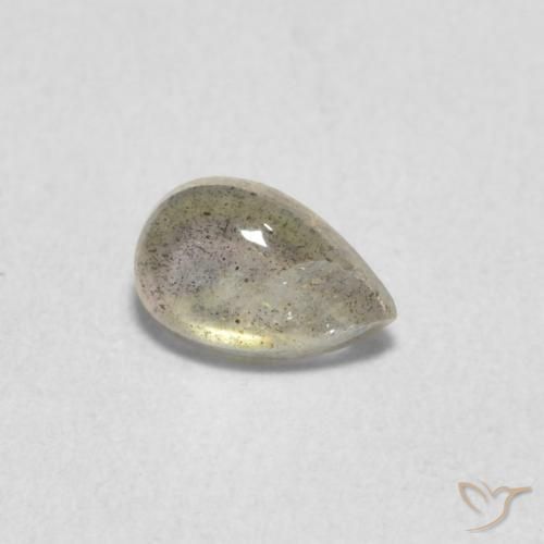 Labradorita Multicolorido Natural 0.40ct, Formato de pêra, Translúcido