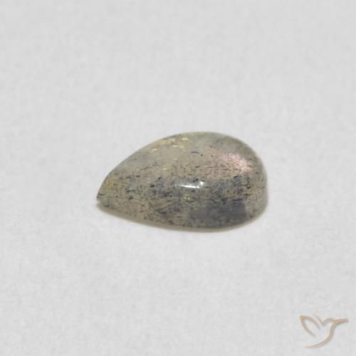 Labradorita Multicolorido Natural 0.40ct, Formato de pêra, Translúcido