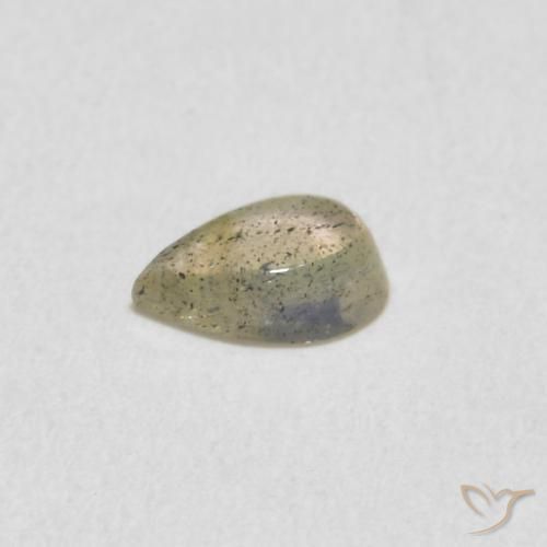 Labradorita Multicolorido Natural 0.38ct, Formato de pêra, Translúcido