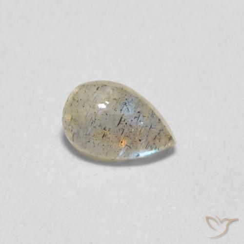Labradorita Multicolorido Natural 0.46ct, Formato de pêra, Translúcido