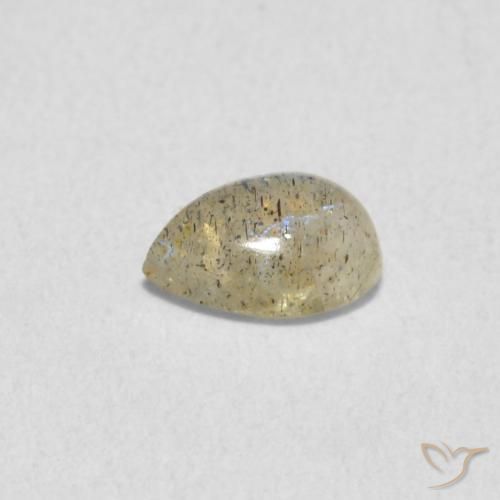 Labradorita Multicolorido Natural 0.46ct, Formato de pêra, Translúcido