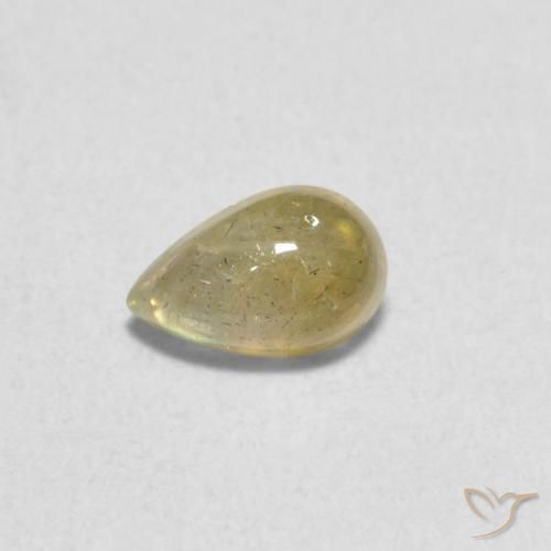 0.44ct Natural Multicolorido Labradorita, Formato de pêra, Translúcido