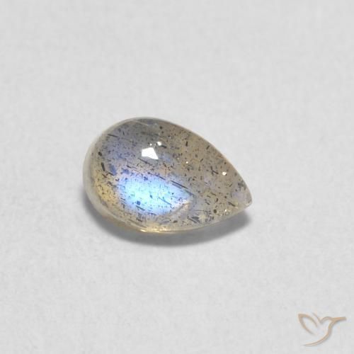 Labradorita Multicolorido Natural 0.58ct, Formato de pêra, Translúcido