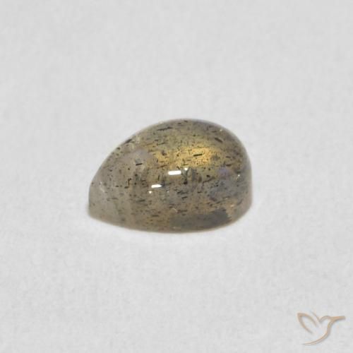 Labradorita Multicolorido Natural 0.58ct, Formato de pêra, Translúcido