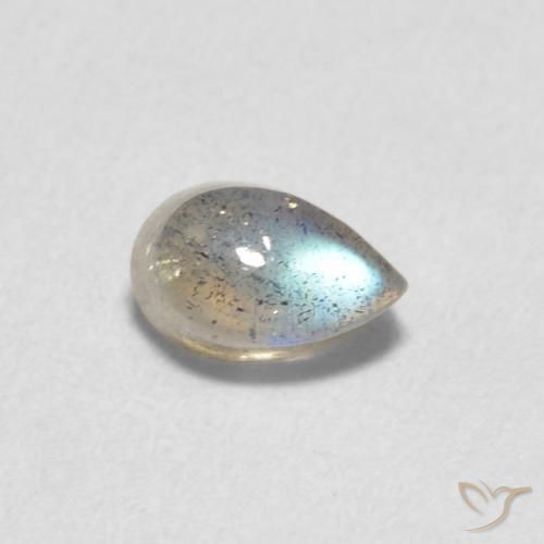 Labradorita Multicolorido Natural 0.78ct, Formato de pêra, Translúcido