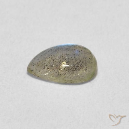 Labradorita Multicolorido Natural 0.61ct, Formato de pêra, Translúcido