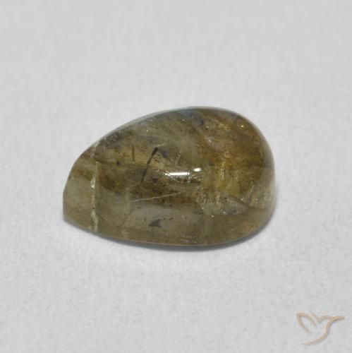 Labradorita Multicolorido Natural 1.89ct, Formato de pêra, Translúcido