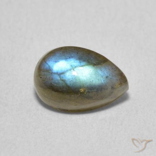 Labradorita Multicolorido Natural 1.78ct, Formato de pêra, Translúcido