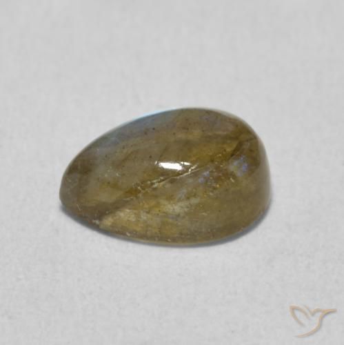 Labradorita Multicolorido Natural 1.79ct, Formato de pêra, Translúcido