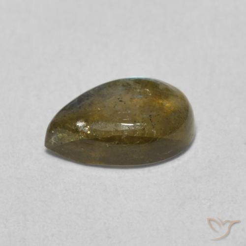 Labradorita Multicolorido Natural 1.43ct, Formato de pêra, Translúcido