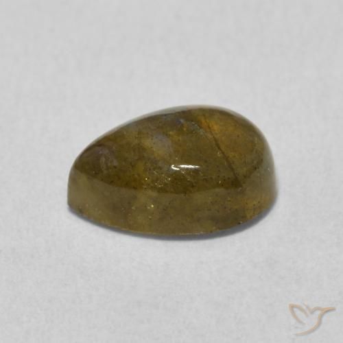 Labradorita Multicolorido Natural 1.77ct, Formato de pêra, Translúcido