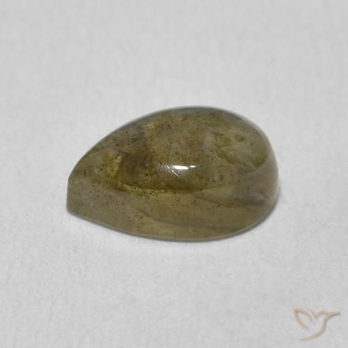 Labradorita Multicolorido Natural 1.61ct, Formato de pêra, Translúcido