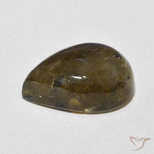 Labradorita Multicolorido Natural 12.28ct, Formato de pêra, Translúcido