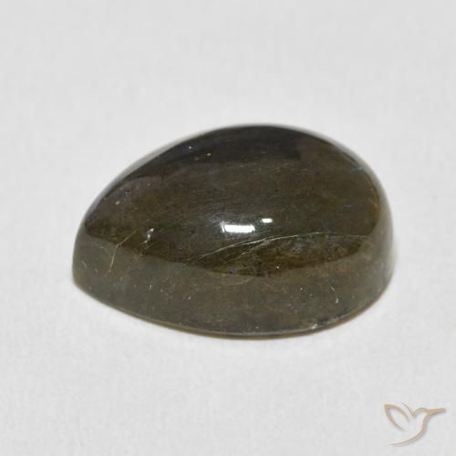 Labradorita Multicolorido Natural 10.42ct, Formato de pêra, Translúcido