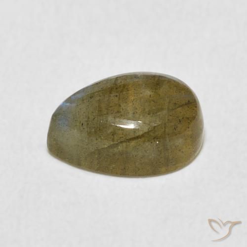 Labradorita Multicolorido Natural 2.58ct, Formato de pêra, Translúcido