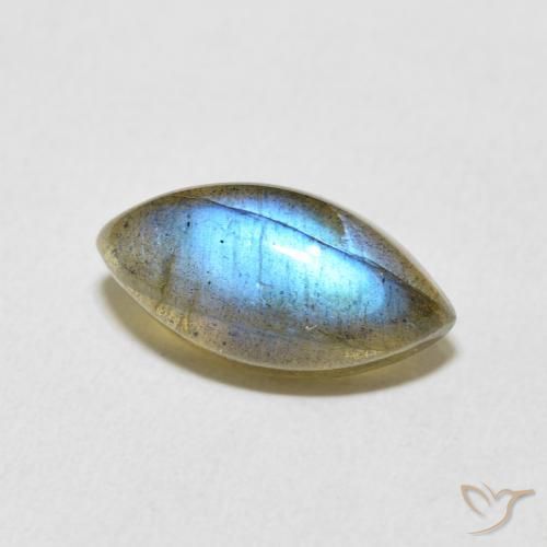 Labradorita Multicolorido Natural 5.11ct, Marquesa, Translúcido