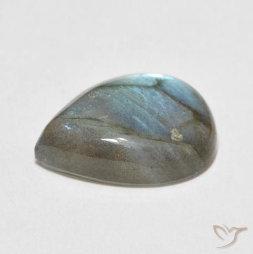 Labradorita Multicolorido Natural 7.51ct, Formato de pêra, Translúcido