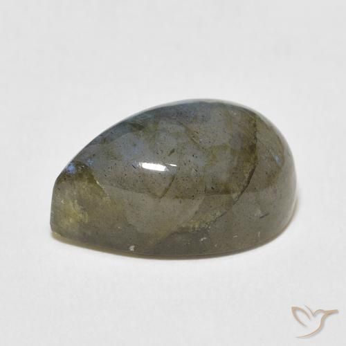 Labradorita Multicolorido Natural 11.18ct, Formato de pêra, Translúcido