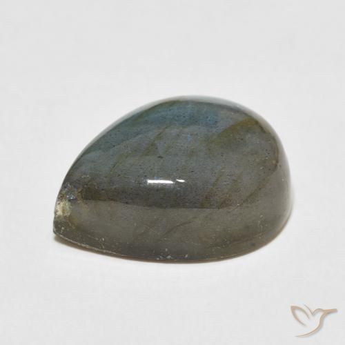 Labradorita Multicolorido Natural 14.15ct, Formato de pêra, Translúcido