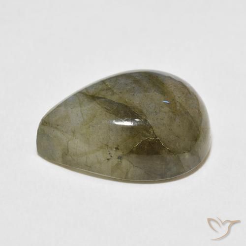 Labradorita Multicolorido Natural 17.73ct, Formato de pêra, Translúcido