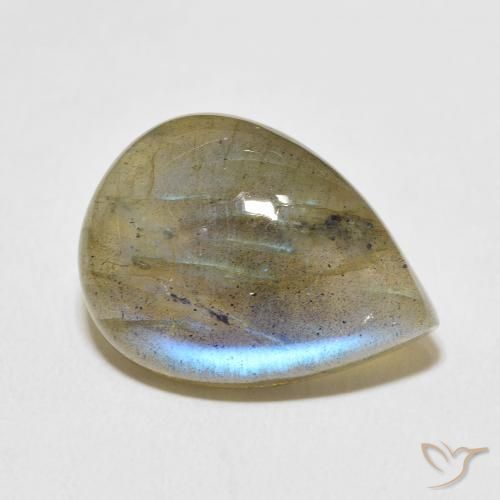 Labradorita Multicolorido Natural 15.04ct, Formato de pêra, Translúcido