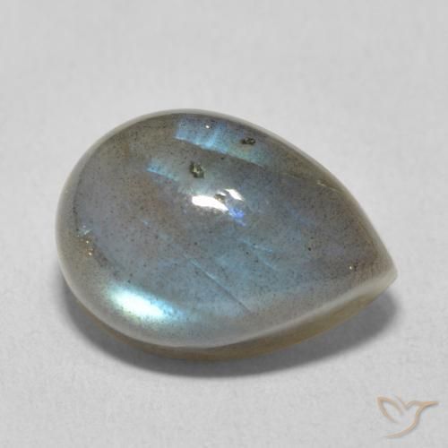 Labradorita Multicolorido Natural 7.36ct, Formato de pêra, Translúcido