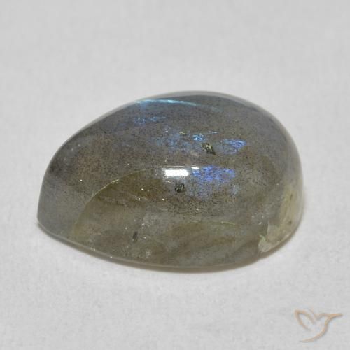 Labradorita Multicolorido Natural 7.36ct, Formato de pêra, Translúcido