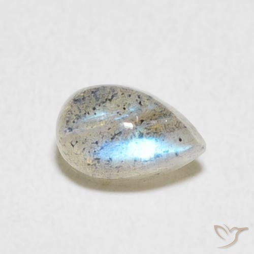 Labradorita Multicolorido Natural 0.55ct, Formato de pêra, Translúcido
