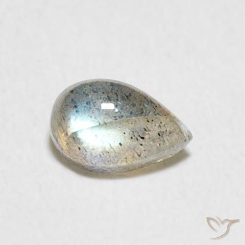 Labradorita Multicolorido Natural 0.47ct, Formato de pêra, Translúcido