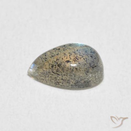 Labradorita Multicolorido Natural 0.47ct, Formato de pêra, Translúcido