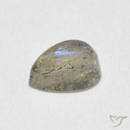 Labradorita Multicolorido Natural 0.56ct, Formato de pêra, Translúcido