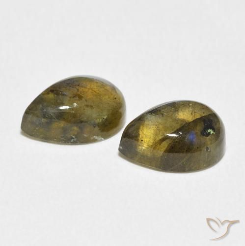 Pedras preciosas de Labradorita Multicolorido natural de 3.20 ct, Formato de pêra, Translúcido
