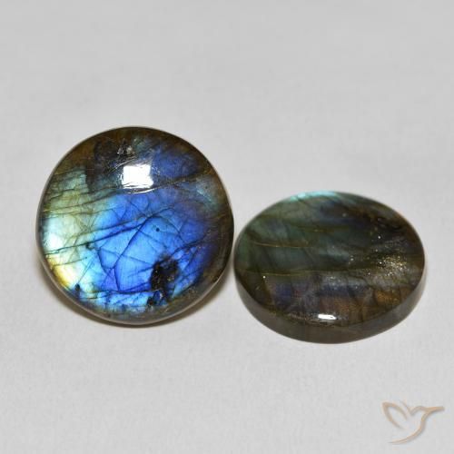 Pedras preciosas de Labradorita Multicolorido natural de 54.37 ct, Redondo, Translúcido