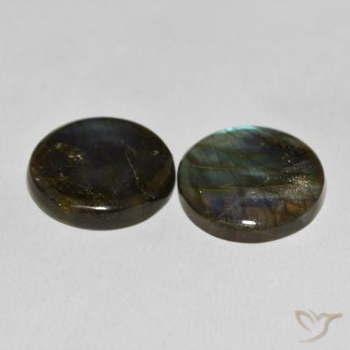 Pedras preciosas de Labradorita Multicolorido natural de 54.37 ct, Redondo, Translúcido