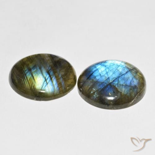 Pedras preciosas de Labradorita Multicolorido natural de 60.94 ct, Redondo, Translúcido