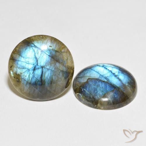 Pedras preciosas de Labradorita Multicolorido natural de 64.36 ct, Redondo, Translúcido