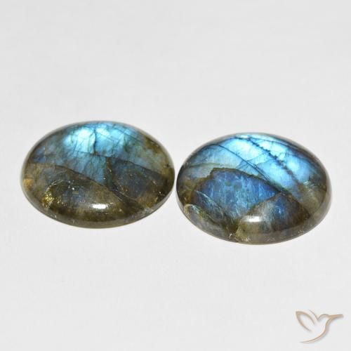Pedras preciosas de Labradorita Multicolorido natural de 64.36 ct, Redondo, Translúcido