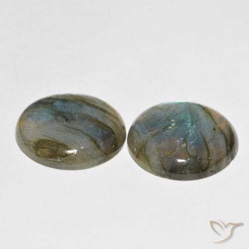 Pedras preciosas de Labradorita Multicolorido natural de 58.47 ct, Redondo, Translúcido