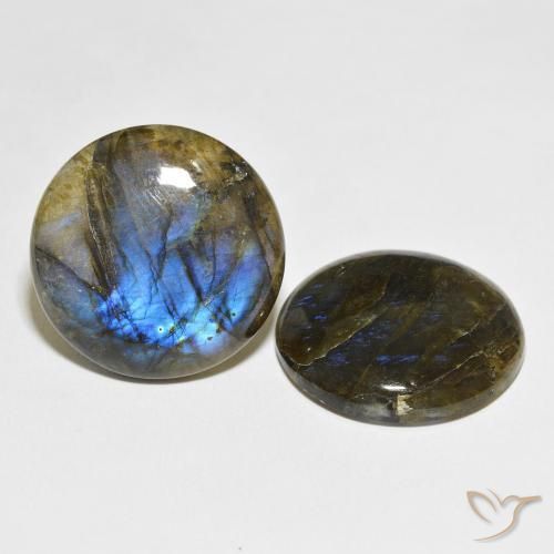 Pedras preciosas de Labradorita Multicolorido natural de 62.21 ct, Redondo, Translúcido