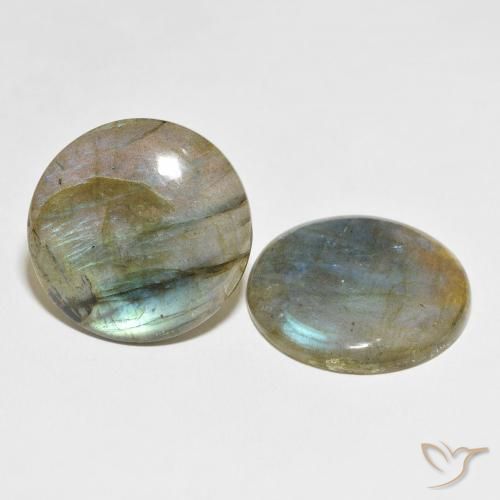 Pedras preciosas de Labradorita Multicolorido natural de 54.98 ct, Redondo, Translúcido