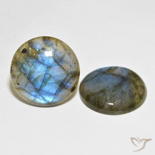 Pedras preciosas de Labradorita Multicolorido natural de 60.73 ct, Redondo, Translúcido