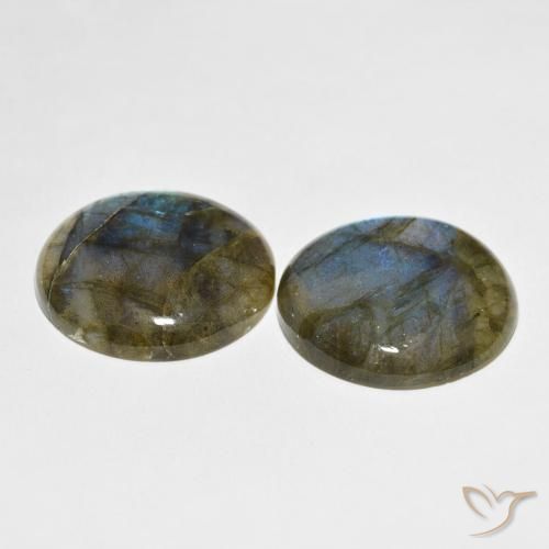 Pedras preciosas de Labradorita Multicolorido natural de 60.73 ct, Redondo, Translúcido