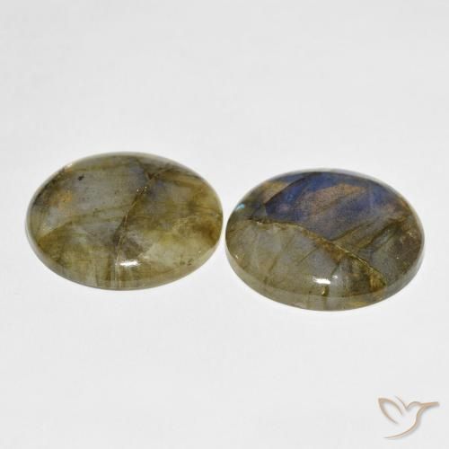 Pedras preciosas de Labradorita Multicolorido natural de 56.79 ct, Redondo, Translúcido