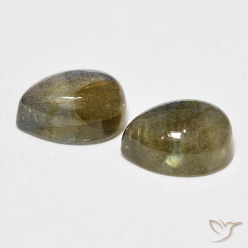 Pedras preciosas de Labradorita Multicolorido natural de 5.46 ct, Formato de pêra, Translúcido