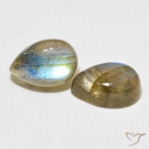Pedras preciosas de Labradorita Multicolorido natural de 5.00 ct, Formato de pêra, Translúcido