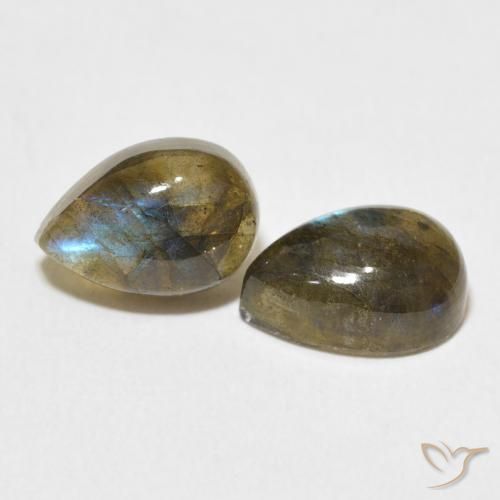 Pedras preciosas de Labradorita Multicolorido natural de 5.03 ct, Formato de pêra, Translúcido